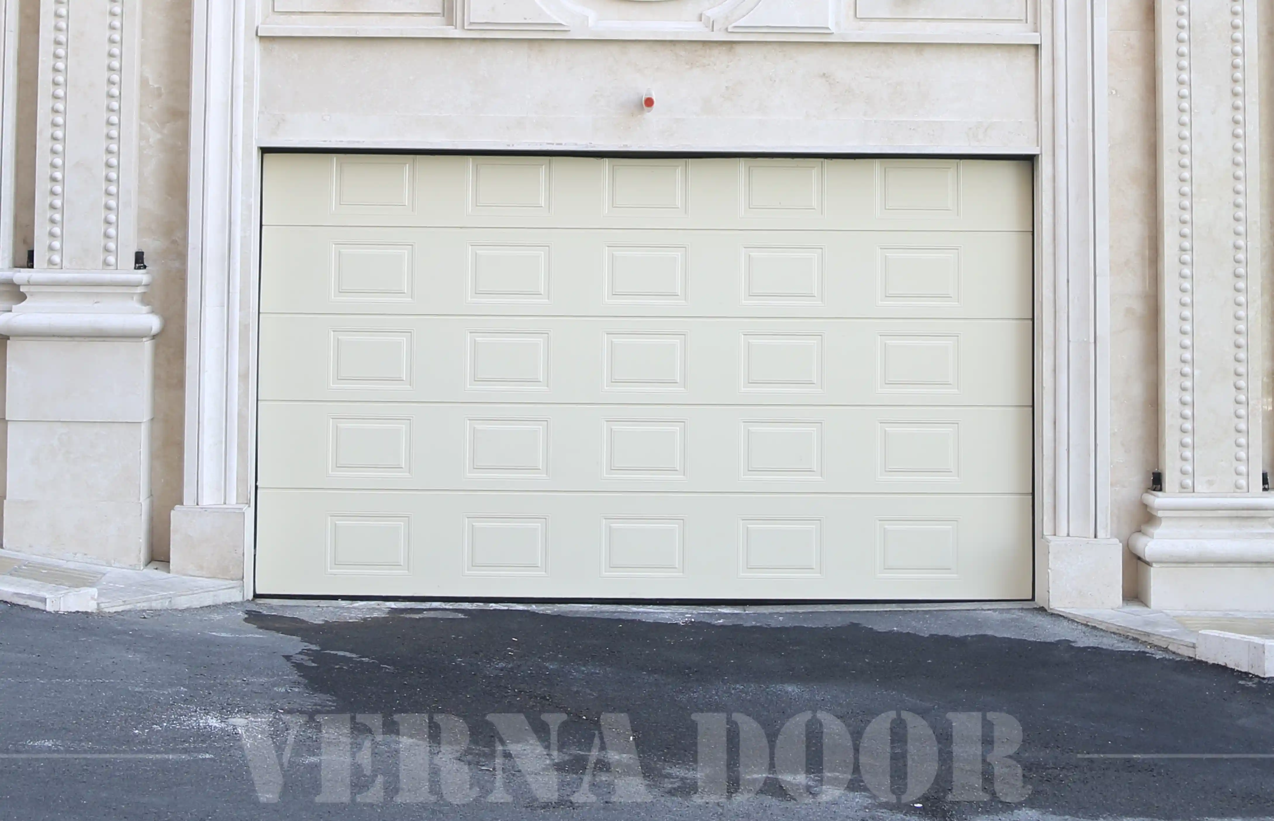 modern luxury sectional garage door vernadoor in residential parking